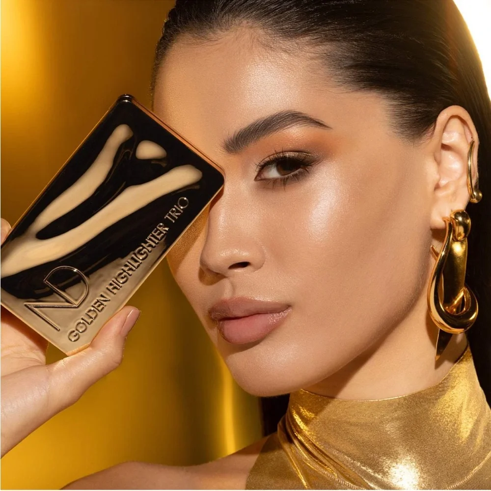 Natasha Denona Golden Highlighter Trio Multi-Use Hybrid Glow Palette